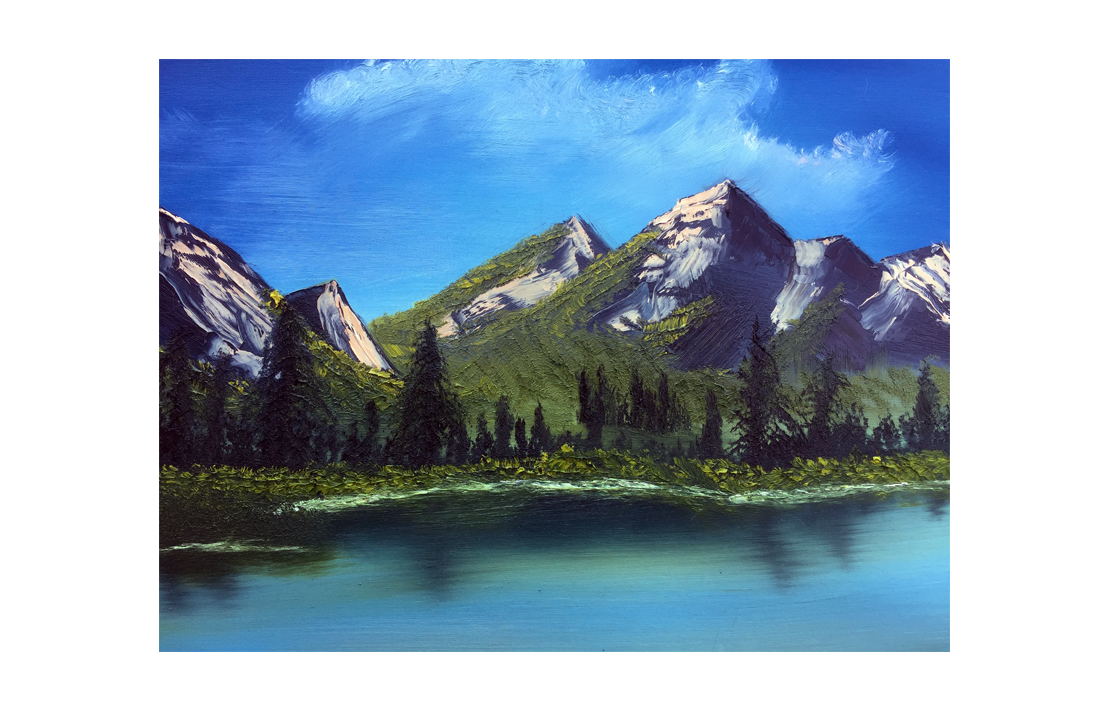 Mountain Range Acrylic Painting
