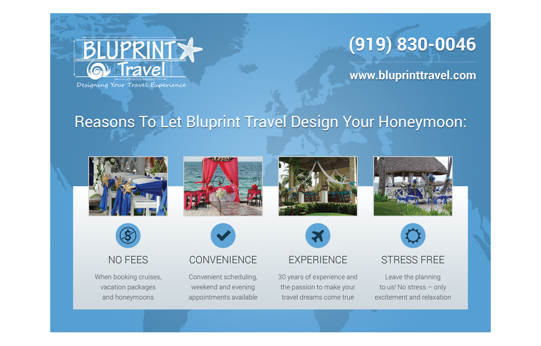 Bluprint Travel Postcard Design