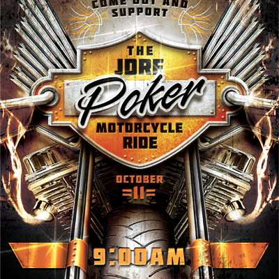 JDRF Motorcycle Ride Flyer Design