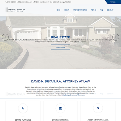David N. Bryan Attorney at Law Website Design
