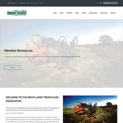 Great Lakes Trenchless Association Website Design