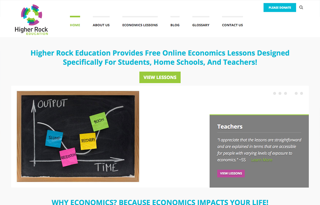 Higher Rock Education Website Design Main Image