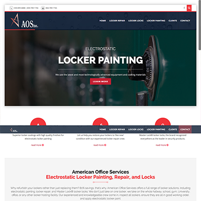 American Office Services - Locker Painting & Repair Website Design
