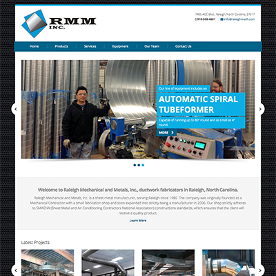 Raleigh Mechanical and Metals Website Design