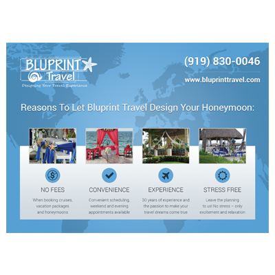 Bluprint Travel Postcard Design