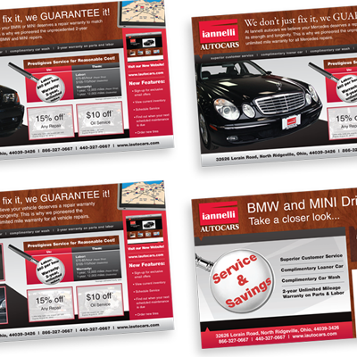 Iannelli Automotive Postcard Design