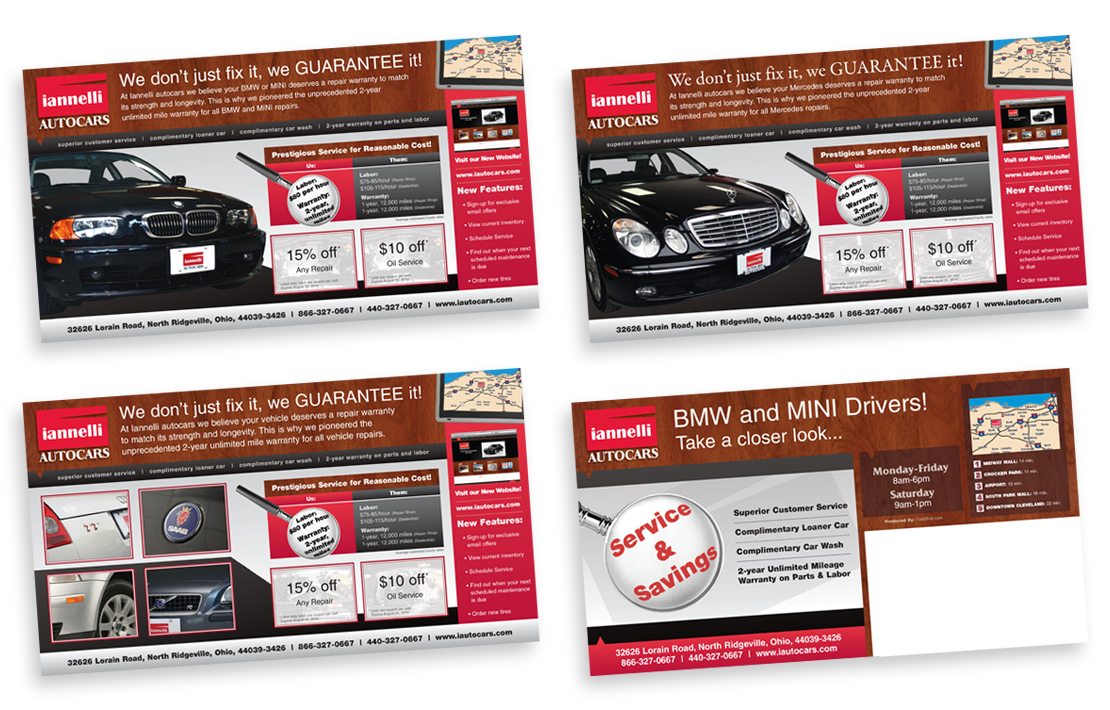 Iannelli Automotive Postcard Design