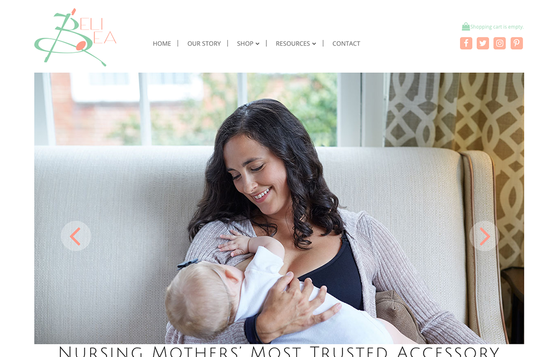 Screen Shot of Belibea Website Design