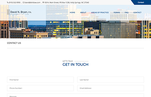 David N. Bryan Attorney at Law Website Design Thumbnail 2