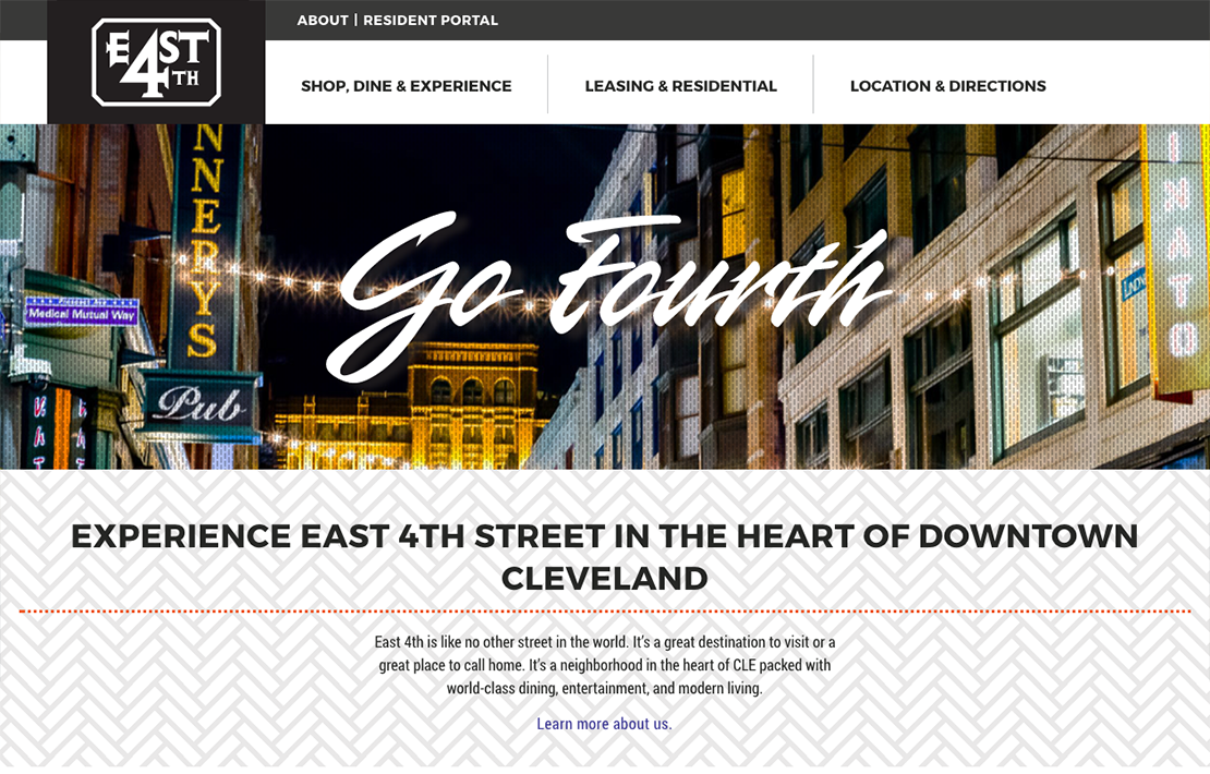 East 4th Street Website Design Main Image