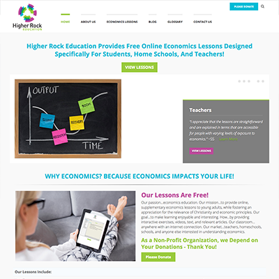Higher Rock Education Website Design